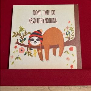 Cute sloth wall decor